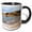 Black/White, variant on 3drose, Spain, Balearic Islands, Mallorca, Port of Soller Historic Waterfront, 15oz Mug