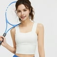 thumbnail image 3 of ZenCart Women's Square Neck Sports Bra Padded Workout Crop Tank Top with Built-in Bra for Yoga Gym Fitness Running, 3 of 7