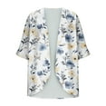 thumbnail image 4 of Gamivast Women’S Shirts 2025 Floral Printed Cardigans Puff Sleeve Kimono Casual Loose Cover Up Boho Blouse Tops Summer Boho Clothes Blue L Orders Placed Recent Orders, 4 of 5