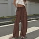 thumbnail image 1 of WILLBEST Pantalones Casuales de Mujer, de Cintura Alta y Pierna Recta, para Uso Diario, Cómodos para Correr, Actividades al Aire Libre, Pantalones de Trabajo con Diseño de Cinta. Grande, 1 of 4