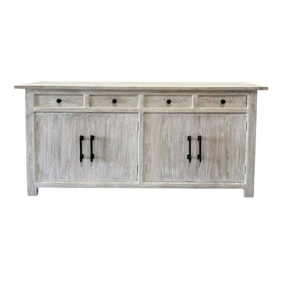 Taran Designs Isabella 4-drawer 4-door Solid Wood Sideboard in White
