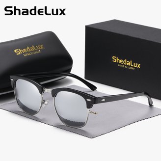 Oversized Flat Top Retro Square Aviator Frame Mirror Lens  display picture 2