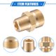 thumbnail image 4 of Conector de manguera de latón adaptador macho M22x1.5 a 3/8" NPT de Unique Bargains, 4 of 7