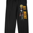 thumbnail image 2 of My Hero Academia: Season 1 All Might Character Men's Black Sleep Pajama Pants-XXL, 2 of 7