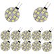 thumbnail image 2 of 12 bombillas LED G4 con base de clavija lateral redonda G4 5050 12SMD LED RV, luz de lectura para el hogar, color blanco, 2 of 5