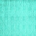 thumbnail image 1 of Ahgly Company Machine Washable Indoor Square Abstract Turquoise Blue Contemporary Area Rugs, 3' Square, 1 of 4