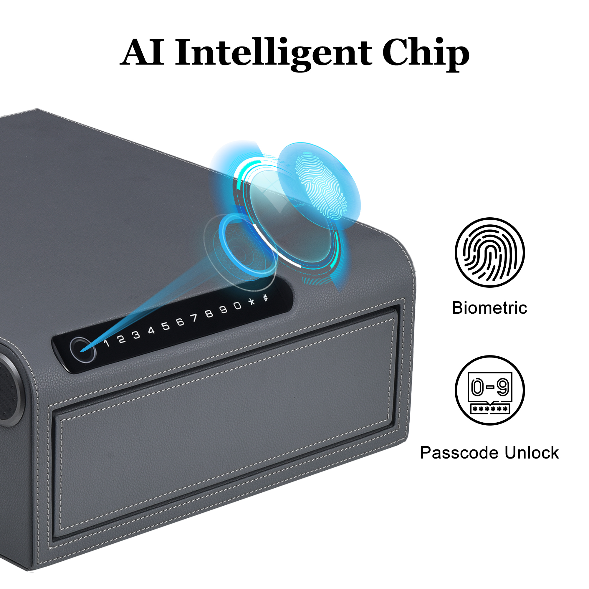 Biometric Drawer Safe: Quick-Access Pistol & Jewelry Safe for Home