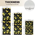 thumbnail image 4 of Yellow Lemon Fruit Flowers Black Pattern Kitchen Rugs Sets Of 3,Kitchen Runner Rugs Non Skid Washable,Decorative Kitchen Floor Mats for Kitchen,Sink,Laundry,17"x30"+ 17"x47" + 17"x59", 4 of 6