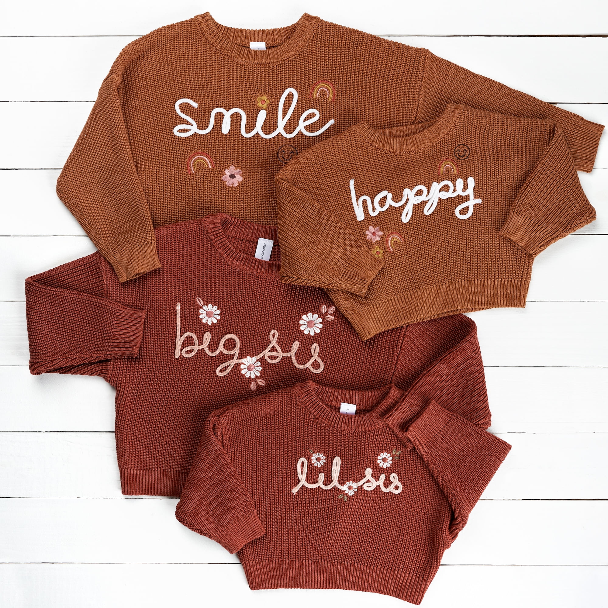 Modern Moments By Gerber Baby Girl Matching Sister Sweater, Sizes 0/3M-18M