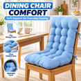thumbnail image 4 of Integrated Chair Seat & Backrest Cushion, All-in-One Padded Chair Mat for Home Office Desk Chair, Washable Dining Chair Comfort Cover, B, 4 of 6