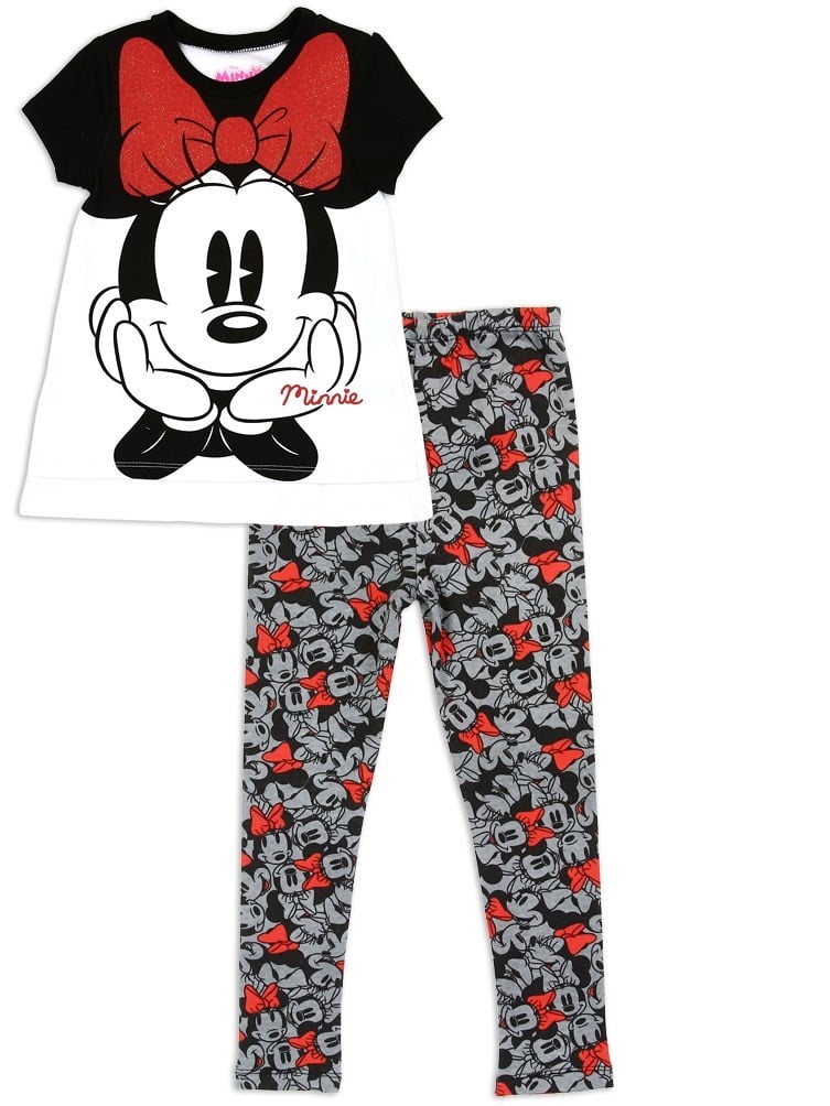 Babyhug Full Sleeves Top & Leggings Minnie Mouse Print - Pink