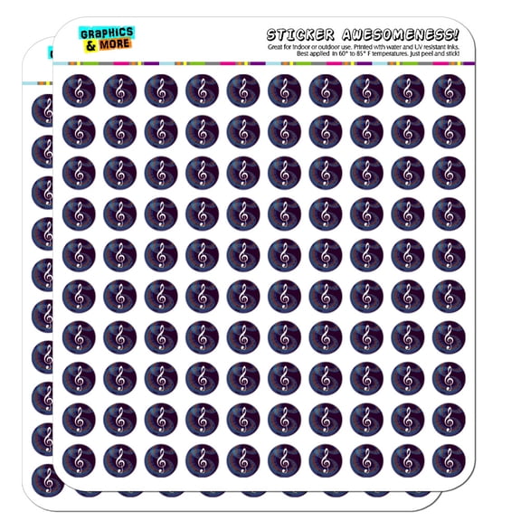 Treble Clef on Music Notes Planner Calendar Scrapbooking Crafting Stickers