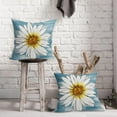 thumbnail image 2 of Summer Daisy Floral Pillow Covers 18X18 Inch Set of 2 White Petal Flower Bloom Decorative Pillow Cases Blue Seasonal Cotton Linen Cushion Case Farmhouse Home Decor for Sofa Couch Porch Outdoor, 2 of 6