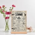 thumbnail image 3 of GBBG 40th Birthday Decorations Gift for Women Men, Retro Back in 1986 Poster Acrylic Sign Centerpiece with Stand, Vintage 40th Anniversary Table Decor, Funny 40 Years Old Birthday Party Supplies, 3 of 8