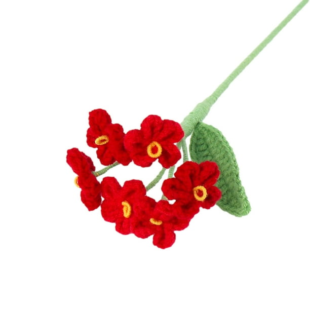 Flores para la Decoración Ramo Hecho a Mano Simulación Fresca Pequeña, Tejido de Ganchillo Leche Hilo de Algodón Flor para la Oficina Jardín Regalo de Decoración Del Hogar