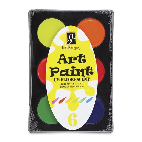 Richeson Art Paint Sets - Set of 6, Fluorescent Colors, .4 oz