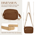 thumbnail image 5 of DAKOMM Crossbody Bags for Women, Quilted Crossbody Bags, Vegan Leather Purses Small Shoulder Handbags with Colorful Wide Strap, Trendy Design Shoulder Purse for Travel, Brown, 5 of 7