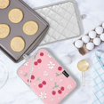 thumbnail image 5 of Yayeee Pot Holders Kitchen Heat Resistant with Pockets 7"x9.8" Cotton Oven Cooking Hot Pads, Pink Cute Cherry Pattern, 5 of 7