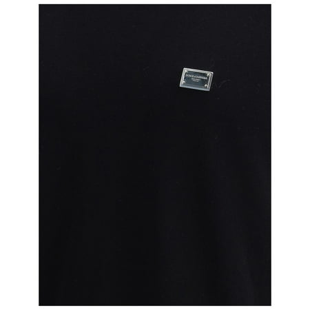 Dolce & Gabbana Black T-Shirt With Crew Neckline (Men's)