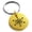 Gold, variant on Rose Gold Stainless Steel Evergreen Compass Snowflake Engraved Small Medallion Circle Charm Keychain Keyring