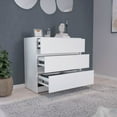 thumbnail image 2 of Nmkwnr 3 Drawer Dresser Cabinet for Home, Office, White, 2 of 4