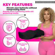 Bombshell Booty Pillow - BBL Pillow After Surgery Sitting with Drawstring Bag and Female Urinal - Comfortable Butt Cushion for Long Sitting - BBL Recovery Must Haves