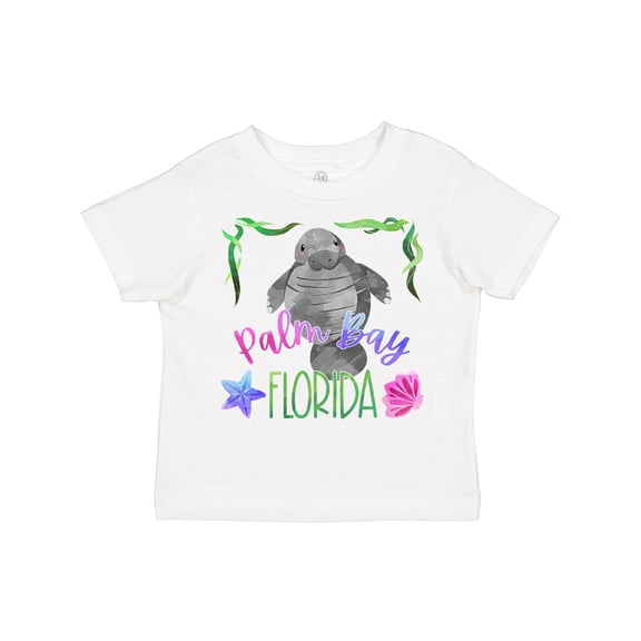 Inktastic Palm Bay Florida Cute Swimming Manatee Boys or Girls Toddler T-Shirt