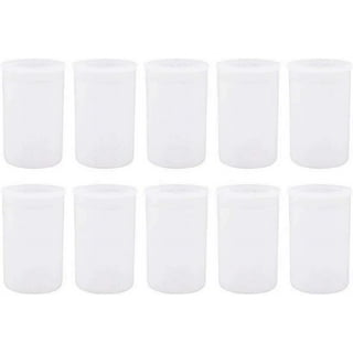 Juvale Film Canisters with Caps - 30-Count 35mm Clear Film Canisters,  Transparent Storage Containers for Small Accessories