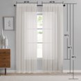 thumbnail image 3 of OVZME Dolly Faux Linen Curtains for Living Room 84 Inch Length 2 Panels, Light Filtering Farmhouse Window Privacy Semi Sheer Curtain with Rod Pocket Farmhouse Decor, 40W X 84L Natural, 3 of 10