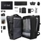 thumbnail image 3 of Mochila de negocios ajustable de 26 a 38 l con compartimento para computadora portátil de 17", resistente al agua, antirrobo, aprobada por aerolíneas y apta para llevar en el equipaje de, 3 of 5