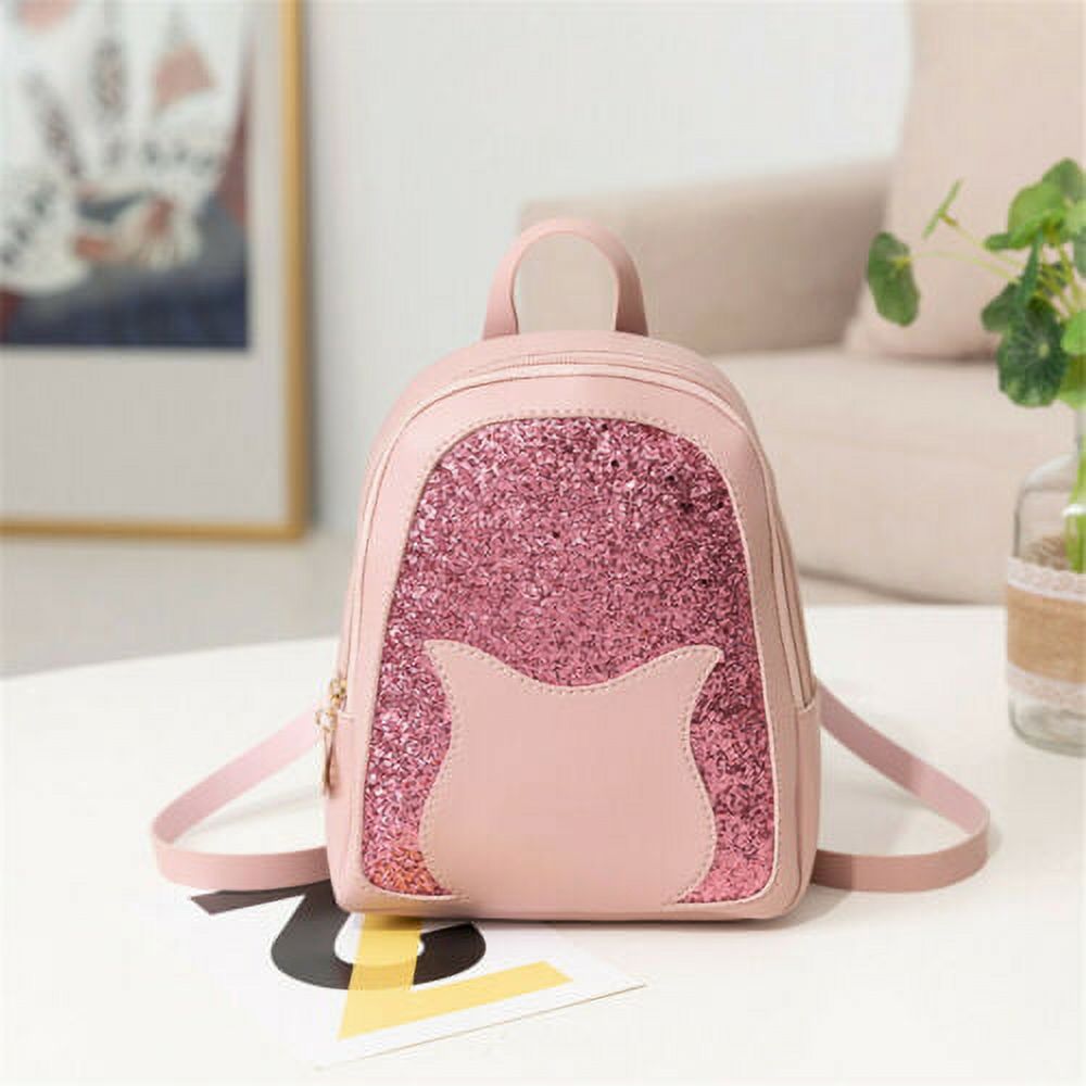 Pudcoco Women Girls Mini Faux Leather Backpack Rucksack School Bag Travel Handbag New - image 2 of 4