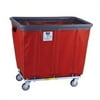 R&B Wire Products 418SOBC-RD 18 Bushel Vinyl Bumper Truck All Swivel Casters, Red - 46 x 33.5 x 39.25 in.