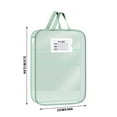 thumbnail image 3 of L-shaped Subject Bag Mesh File Organizer Zipper Document Pouch Student Exam Tote Transparent School Supply Case Three-layer Storage for Papers Books, 3 of 5