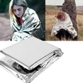 thumbnail image 3 of 1 Uds. Manta térmica de emergencia manta de supervivencia impermeable al aire libre papel de aluminio espacio cálido cortina de rescate de emergencia manta militar nuevo dorado 210*160cm, 3 of 5