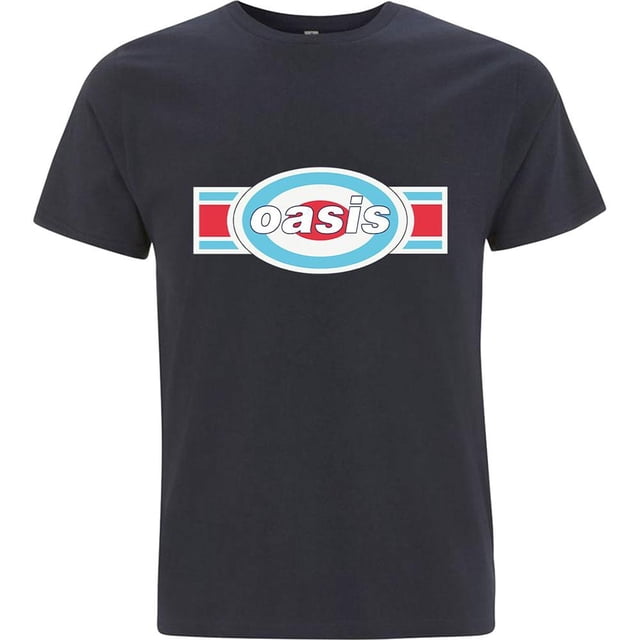 Oasis - Camiseta Oblong Target para Adultos Unisex (Azul Marino)