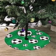 thumbnail image 2 of FMSHPON Soccer Pattern Background Xmas Christmas Tree Skirt Stand Mat for Holiday Party Decoration Indoor Outdoor 36 inches, 2 of 3