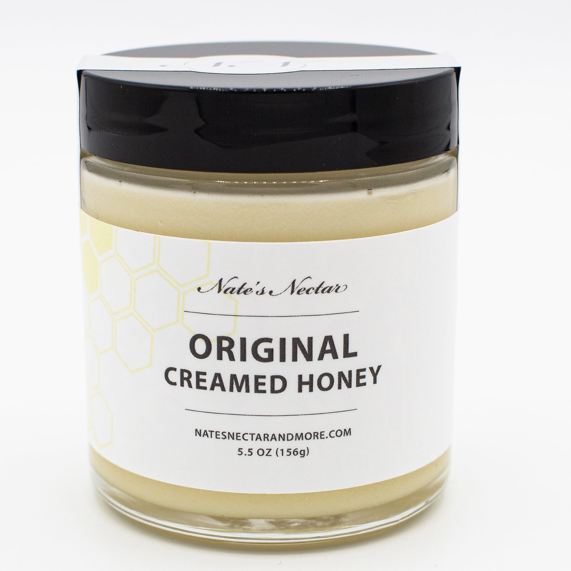 Nate's Nectar Original Creamed Honey, 5.5 oz, Glass Jar