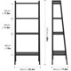 Homfa Patio Bookshelf, Black Plant Ladder, Metal Plant Ladder, 4 Tier