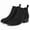 Black Suede, variant on Pennysue Women Round Toe Ankle Boots Chunky Low Heel Side Zipper Short Booties for Daily Wear Office Casual
