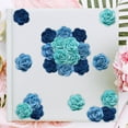thumbnail image 4 of Meiix Artificial Rose Flowers for Diy Crafts, Self-Adhesive Foam Flowers for Scrapbooking Cards, Non-Woven Decorative Roses Blue, 4 of 5