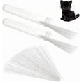 thumbnail image 1 of 600 bigotes de animales para manualidades con fieltro agujado, de 7 cm de largo, blancos, simulados, para gatos, ratones y conejos., 1 of 5