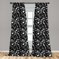 thumbnail image 5 of Ambesonne Animals Curtains, Funny Surreal Silhouettes, Pair of 28"x63", Charcoal Grey and White, 5 of 5