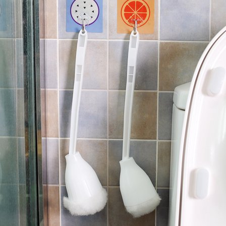 HIAKDOFT 5Pcs Round Brush Head Toilet Cleaning Brushes for Office Bathrooms