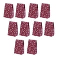 thumbnail image 4 of 10 bolsas de papel kraft para regalo de Navidad, bolsas para golosinas, diseño con elementos navideños, bolsas para dulces, bolsas para regalos para Rojo y, 4 of 8