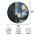 thumbnail image 7 of WOBOGO Lonely Back Round Placemats Set of 4 Heat Resistant Washable Kitchen Table Decorations 15.4in, 7 of 7
