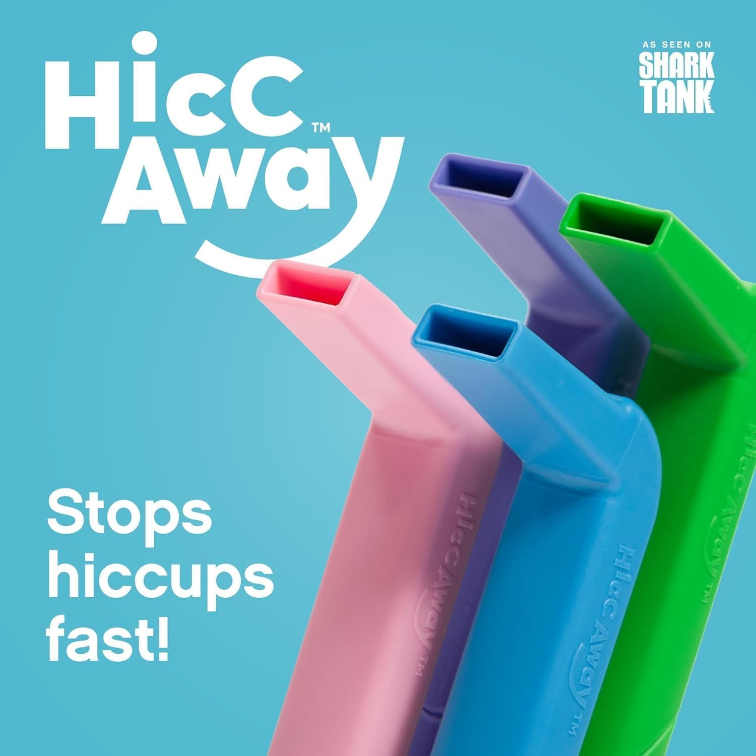 HICCAWAY Hiccup Straw - Stops Hiccups Naturally & Fast - As Seen On Shark Tank - Clinically Proven Relief for All Ages, Children & Adults - Safe, Lightweight, & Reusable VERI PERI 1 Pack