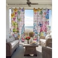 thumbnail image 6 of Easter Eggs Blackout Curtains for Bedroom Living Room Darkening Curtains 63 Inches Long Spring Floral Gnomes Plants Butterflies Pink Plaid Window Curtain 2 Panels Set Window Treatment Drapes 42"x63", 6 of 9