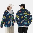 thumbnail image 3 of Rocae Funny Spaceships Print Breathable Sun Protection Hoodie Quick-Dry Lightweight Long Sleeve Hoodie Unisex Running Sports Shirt Small, 3 of 9