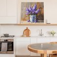 thumbnail image 6 of Lavender Wall Art Painting on Canvas, Spring Floral Purple Watercolor Vintage Canvas Art Home Prints Wall Art Framed Modern Artwork for Living Room Bedroom Wall Decor 16x16in, 6 of 9