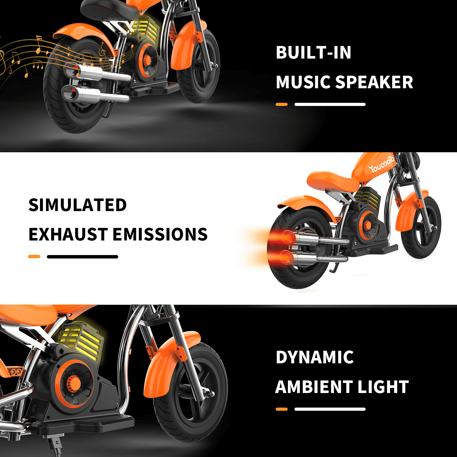 Electric Motorcycle for Kids Age 3+,Peteatis 160W Electric Dirt Bike Up to 16MPH, 3 Speed Modes,Great Gift to Kids